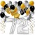 Geburtstagsdeko-Set mit Luftballons, Happy Birthday Glamour zum 72. Geburtstag, 34-teilig