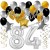 Geburtstagsdeko-Set mit Luftballons, Happy Birthday Glamour zum 84. Geburtstag, 34-teilig