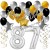 Geburtstagsdeko-Set mit Luftballons, Happy Birthday Glamour zum 87. Geburtstag, 34-teilig
