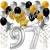 Geburtstagsdeko-Set mit Luftballons, Happy Birthday Glamour zum 97. Geburtstag, 34-teilig