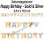 Geburtstagsbanner Happy Birthday Silver & Gold