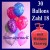 Helium- Einwegbehälter mit 30 Zahlenballons zum 18. Geburtstag