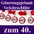 Geburtstagsgirlande zum 40. Geburtstag, Verkehrsschilder 40