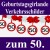 Geburtstagsgirlande zum 50. Geburtstag, Verkehrsschilder 50