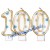 Zahlenkerzen Blue Dots 100, Kerzen zum 100. Geburtstag und Jubiläum