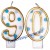 Zahlenkerzen Blue Dots 90, Kerzen zum 90. Geburtstag und Jubiläum