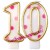 Zahlenkerzen Pink Dots 10, Kerzen zum 10. Geburtstag und Jubiläum