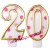 Zahlenkerzen Pink Dots 20, Kerzen zum 20. Geburtstag und Jubiläum