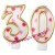 Zahlenkerzen Pink Dots 30, Kerzen zum 30. Geburtstag und Jubiläum