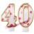 Zahlenkerzen Pink Dots 40, Kerzen zum 40. Geburtstag und Jubiläum