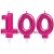Zahlenkerzen Pink Celebration 100, Kerzen zum 100. Geburtstag und Jubiläum