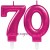 Zahlenkerzen Pink Celebration 70, Kerzen zum 70. Geburtstag und Jubiläum