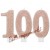Zahlenkerzen Rosegold Glitter 100, Kerzen zum 100. Geburtstag und Jubiläum