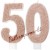 Zahlenkerzen Rosegold Glitter 50, Kerzen zum 50. Geburtstag und Jubiläum