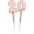 Zahlenkerzen Rosegold Metallic 20, Kerzen zum 20. Geburtstag und Jubiläum