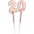 Zahlenkerzen Rosegold Metallic 20, Kerzen zum 20. Geburtstag und Jubiläum