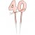 Zahlenkerzen Rosegold Metallic 40, Kerzen zum 40. Geburtstag und Jubiläum