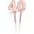 Zahlenkerzen Rosegold Metallic 40, Kerzen zum 40. Geburtstag und Jubiläum