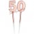 Zahlenkerzen Rosegold Metallic 50, Kerzen zum 50. Geburtstag und Jubiläum