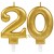 Zahlenkerzen Sparkling Celebration 20, Kerzen zum 20. Geburtstag und Jubiläum