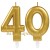 Zahlenkerzen Sparkling Celebration 40, Kerzen zum 40. Geburtstag und Jubiläum