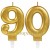 Zahlenkerzen Sparkling Celebration 90, Kerzen zum 90. Geburtstag und Jubiläum