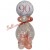 Geschenkballon Sparkling Fizz Rosegold 90