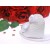 Geschenkbox Hochzeit, Herz  weiß mit Ornamenten, 10Stück