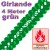 Seidenpapier-Girlande Grün, 4 Meter