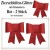 Schleifen, Glitter-Zierschleifen Rot, aus PVC mit Klammern, 6,5 cm x 6,5 cm
