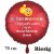 Glückwunsch! Weiterführende Schule, Rundluftballon aus Folie, satin-rot, 70 cm, ohne Helium-Ballongas