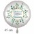 Glückwunsch zur Kommunion, Luftballon aus Folie, Satin de Luxe, rund, weiß, 45 cm
