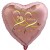 Goldene Hochzeit, rosegoldener Herzballon aus Folie mit Helium, 50 Jahre