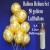 Luftballons Helium Set, 50 goldene Luftballons Zahl 50 zur Goldenen Hochzeit