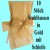 10 Stuhlhussen, Gold, mit Schleife