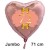 Großer Herzluftballon Roségold zum 72. Geburtstag, 71 cm, Rosa-Gold