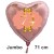 Großer Herzluftballon Roségold zum 74. Geburtstag, 71 cm, Rosa-Gold