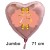 Großer Herzluftballon Roségold zum 75. Geburtstag, 71 cm, Rosa-Gold