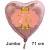 Großer Herzluftballon Roségold zum 76. Geburtstag, 71 cm, Rosa-Gold