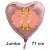 Großer Herzluftballon Roségold zum 77. Geburtstag, 71 cm, Rosa-Gold
