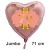 Großer Herzluftballon Roségold zum 79. Geburtstag, 71 cm, Rosa-Gold