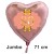 Großer Herzluftballon Roségold zum 80. Geburtstag, 71 cm, Rosa-Gold