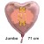 Großer Herzluftballon Roségold zum 81. Geburtstag, 71 cm, Rosa-Gold