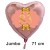Großer Herzluftballon Roségold zum 83. Geburtstag, 71 cm, Rosa-Gold