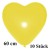 Riesen-Herzluftballons Gelb 10 Stück, 60 cm Ø, Heliumqualität