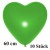 Riesen-Herzluftballons Grün 10 Stück, 60 cm Ø, Heliumqualität