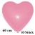 Riesen-Herzluftballons Rosa 10 Stück, 60 cm Ø, Heliumqualität