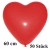 Riesenballons, Herzluftballons Rot 50 Stück / Heliumqualität