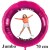Großer Fotoballon zur Einschulung. Ballon in Pink mit Foto des Schulkindes zum Schulanfang. Inklusive Helium