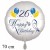 Happy Birthday Balloons. Großer Luftballon zum 26. Geburtstag mit Helium-Ballongas